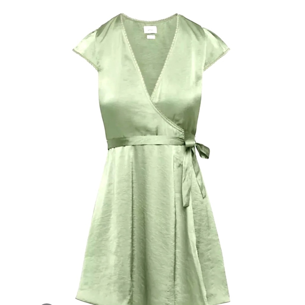 Wilfred mademoiselle satin wrap dress